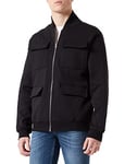 Urban Classics Men's M65 Sweat Bomber Jacket, Black, 4XL