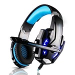 Casque Gamer Micro Casque PS4 Gaming Audio St_r_o Basse avec LED Lampe