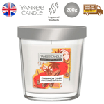 Yankee Candle Tumbler Glass Scented Home Room Fragrance Cinnamon Cider 200g