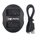USB Dual Charger for Panasonic DMW-BLC12, DMC G5 G6 G7 FZ300 FZ330 FZ1000 FZ2000