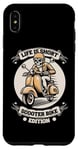 Coque pour iPhone XS Max Mobylette Squelette Moto Motard - Scooter Trotinette