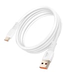 Câble USB vers USB C Fast Charge 5A Synchronisation Longueur 1.2m LinQ Blanc