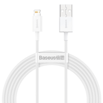 Baseus Superior Fast Charge USB-A till Lightning Kabel, 2.4A, 2m - Vit