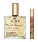 Nuxe Prodigieux Multi-Purpose Dry Oil Set 108 ml Multi-Purpose Dry Oil Oil 100ml/Multi-Purpose Dry Oil Roll-On 8ml