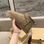 Vinter kort tub snöstövlar ull mini vattentät snö bomull ugg ultra antelope 36