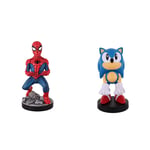 Cable Guys - Spider-Man Classic Accessory Holder for Gaming Controllers and Smartphones (Electronic Games////) & Cable Guy - Sonic the Hedgehog "Sonic"