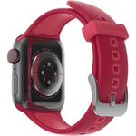OtterBox All Day Watch Band for Apple Watch Series 9/8/7/6/SE 2nd gen/SE 1st gen/5/4/3 - 42 mm/44 mm/45 mm, Replacement Durable Soft Touch Silicone Strap for Apple Watch, Red