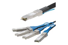 StarTech.com Cisco QSFP-4SFP10G-CU5M Compatible 5m 40G QSFP+ to 4x SFP+ Direct Attach Breakout Cable Twinax, 40GbE QSFP+ Copper DAC 40 Gbps Low Power Passive Transceiver DAC, 40GE Cable - Lifetime Warranty (QSFP4SFP10C5) - direkte påsætning-kabel - 5 m -