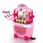 SOKA® 27 pcs Ice Cream Trolley Shop Cart Toy for Children Pretend Play Food