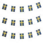 Festive Flaggspel 2,5 m - Svenska Flaggan Banner 20 Flaggor