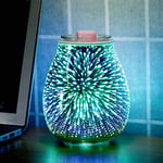 Glass Aromatherapy Lamp, Electric Wax Melting Burner, Electric Adjustable Wax Oil Burner, 3D Aromatherapy Night Light Wax Heater (colorful)