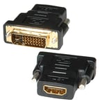 ROLINE Adaptateur HDMI-femelle vers DVI-D-mâle | Convertisseur M - F | contacts dorés | Dual-Link
