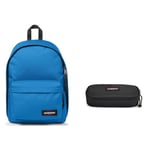 EASTPAK OUT OF OFFICE Backpack, 27 L - Vibrant Blue (Blue) OVAL SINGLE Pencil Case, 5 x 22 x 9 cm - Black (Black)