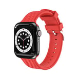 Compatible avec bracelet Apple Watch 41 mm 45 mm 38 mm 40 mm 42 mm 44 mm Bracelet de sport en silicone souple compatible avec Apple Watch SE/iWatch Series 7 6 5 4 3 2 1 (rouge)