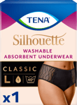 TENA Silhouette Classic tvättbar inkontinenstrosa briefsmodell svart L 1 st
