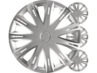 Bil Navkapslar 4St Set Spark Silver 17" Tum Färg Box