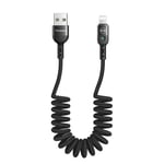 Mcdodo Spiralkabel USB-A till Lightning 2,4A - Svart