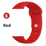 SQWK Strap For Apple Watch Band Silicone Pulseira Bracelet Watchband Apple Watch Iwatch Series 5 4 3 2 38mm or 40mm SM Red