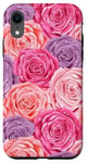 Coque pour iPhone XR Rose Rose Violet Peach Roses Girly Floral