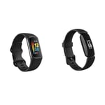 Fitbit Charge 5 Activity Tracker with 6-months Premium Membership Included & Inspire 2 Health & Fitness Tracker with 1-Year Premium Included, 24/7 Heart Rate & up to 10 Days Battery, Black