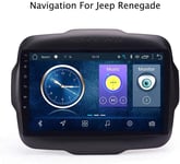LQTY Android 8.1 Navigation Car System 9 Pouces autoradio à écran Tactile pour Jeep Renegade 2016-2018 Compatible Bluetooth/WiFi/Multimédia/Commande au Volant,4G + WiFi, 2 + 32G