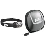 PETZL Actik Core, Rechargeable Front Lamp, Gray, U, Unisex-Adult & E93990 POCHE Carrying Case for Ultra-Compact Headlamps