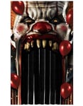 Skräck Clown Dörrdekoration med dörrgardin 145x240 cm