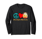 Kombucha Tee Spruch Peace, Love, Kombucha Long Sleeve T-Shirt