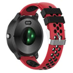 20mm Garmin Vivoactive 3 dual-color silicone watch band - Red / Black Hole