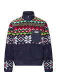 Fair Isle-Inspired Pile Fleece Jacket Tops Sweat-shirts & Hoodies Fleeces & Midlayers Navy Polo Ralph Lauren