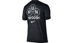 Nike Legend Swoosh Running T-Shirt Sz M Black White New 839228 010