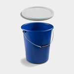 Nordiska Plast Hink med lock Plast, blå, 12 liter