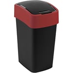 CURVER "Flip Multipurpose-Waste Bin, Black/Red, 25 Litre