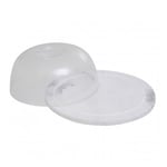 Round Solid Marble Cheese Board Food Serving Platter with Clear Dome Cover Lid