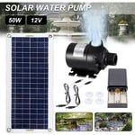 Trimec - Pompe a eau solaire sans balais 800L/H 50W Ultra silencieuse Moteur SubSN Decoration de fontaine de jardin