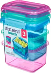 Sistema Lunch Food Storage Containers | 400 ml | Small Snack Pots | BPA-3 Count