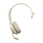 Jabra Evolve2 65, UC Mono Casque Sans fil Arceau Bureau/Centre d'appels USB Type-C Bluetooth Beige - Neuf