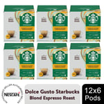 Nescafe Dolce Gusto Starbucks Coffee Pods 3x Boxes / 36 Caps Blond Espresso