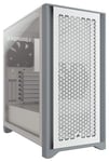 CORSAIR 4000D Mid Tower Computer Case - White