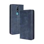 KERUN Case for Nokia 2.4 Filp Case, Magnetic Closure Full Protection Book Design Wallet Flip Cover for Nokia 2.4 with [Card Slots] and [Kickstand]. Blue