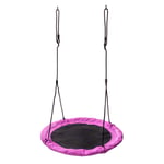 Nest Swing Set Round Netted Seat Toy Outdoor Indoor Swings Up to 150 kg Adjustable Web Rope Hanging Tree Backyard Garden for Children 3 4 5 6 7 8 9 Year Old Boys Girls Kids Oxford