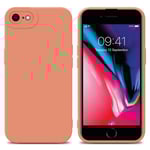 Fodral för Apple iPhone 7 / 7S / 8 / SE 2020 i LIGHT ORANGE FLUID Fodral Skal i flexibelt TPU silikonskydd Gul