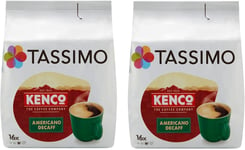 Tassimo T Discs Kenco Americano Decaf (2 Pack, 32 T Discs/Pods), 32 Servings