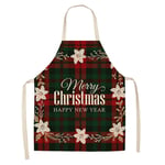 RONGJJ Chefs Cotton linen Home Kitchen Apron for Women Men, Christmas Pattern Design, Unisex Apron Perfect for Home BBQ Grill Baking Cooking Cleaning, J, 47x38CM