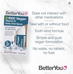 BetterYou Vitamin D Daily Oral Spray Supplement 3 Months Supply