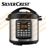 Silvercrest 5.6L LED Display Multi Function Electric Pressure Cooker 12 Programm