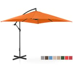 Uniprodo Aurinkovarjo - oranssi neliö 250 x cm kallistettava