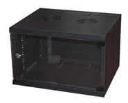 Link Accessori LK1907UN Mural 6U Noir étagère - étagères (Mural, Noir, Passif, Metal, Verre trempé)