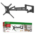 Barkan 101 cm Long TV Wall Mount, 13-83 Inch Double Arm, Swivelling/Full Motion Flat & Curved TV Mount, Holds up to 50 kg, Extra Stable, for LED OLED LCD, Max. VESA 600 x 400