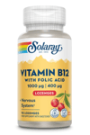 Solaray Vitamin B12 with Folic Acid - 1000mcg, 90 Lozenges